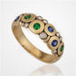 r-122s alex sepkus ring candy gold sapphire tsavorite 18k diamond fashion ring handmade jewelry