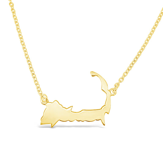 Cape Cod Map Necklace - Gold-Filled