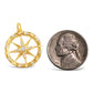 compass rose pendant with diamonds 14k yellow gold