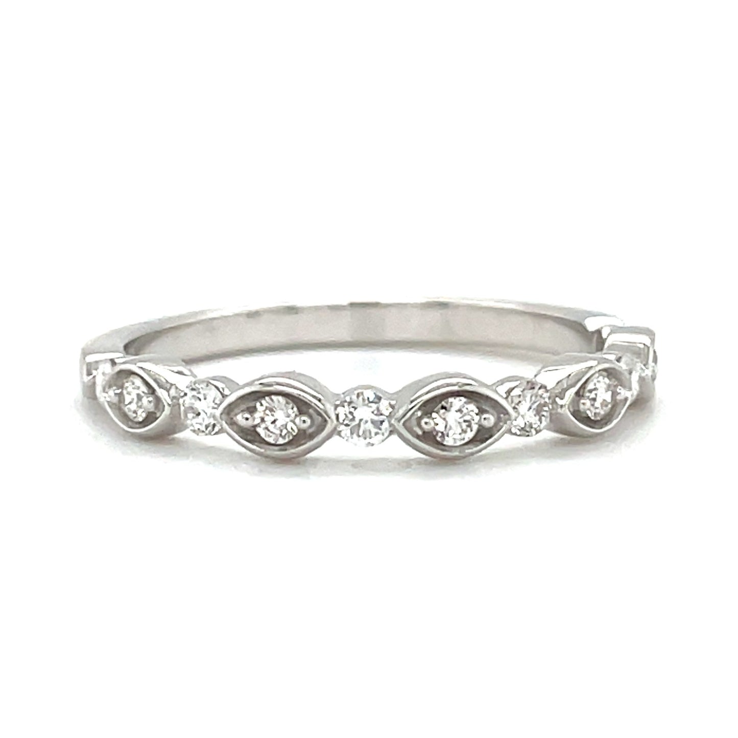 14k white Gold Ring With Diamonds #B4901R-0004