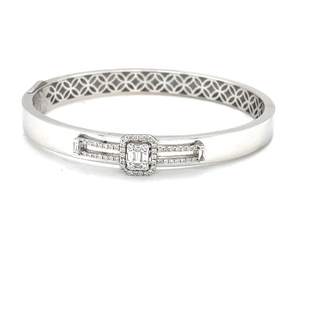 14k white gold diamond bracelet