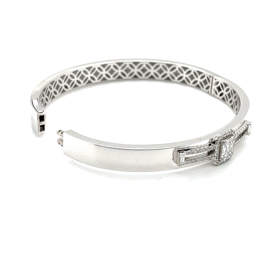 14k white gold diamond bracelet