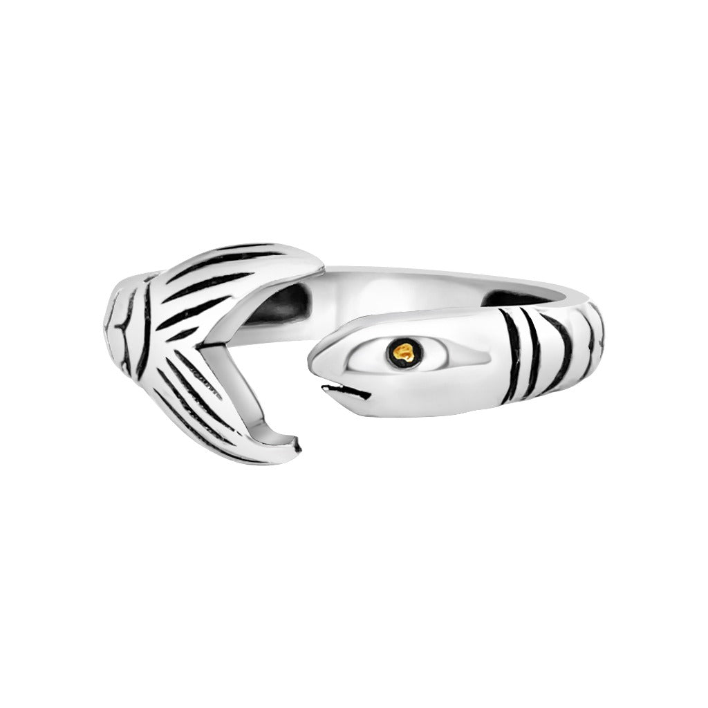 Made On Cape Cod. Fish Ring - 925 Sterling Silver