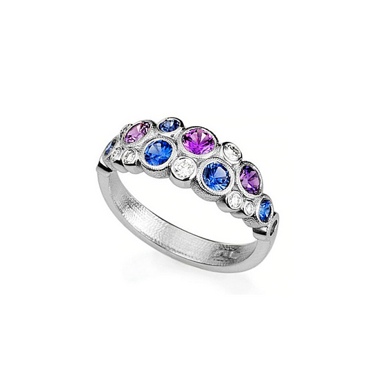r-113ps blue purple sapphire mix alex sepkus dome ring