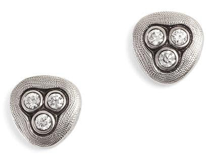 alex sepkus swirling water earrings platinum diamond E-75 PD