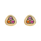 swirling water earrings alex sepkus studs color sapphire fire mix 18k gold